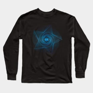 Blue Turquoise Swirl Long Sleeve T-Shirt